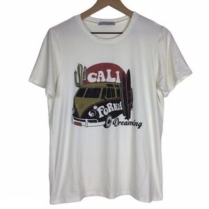 POLAGRAM Graphic T Shirt Short Sleeve California Dreaming VW Volkswagen Medium